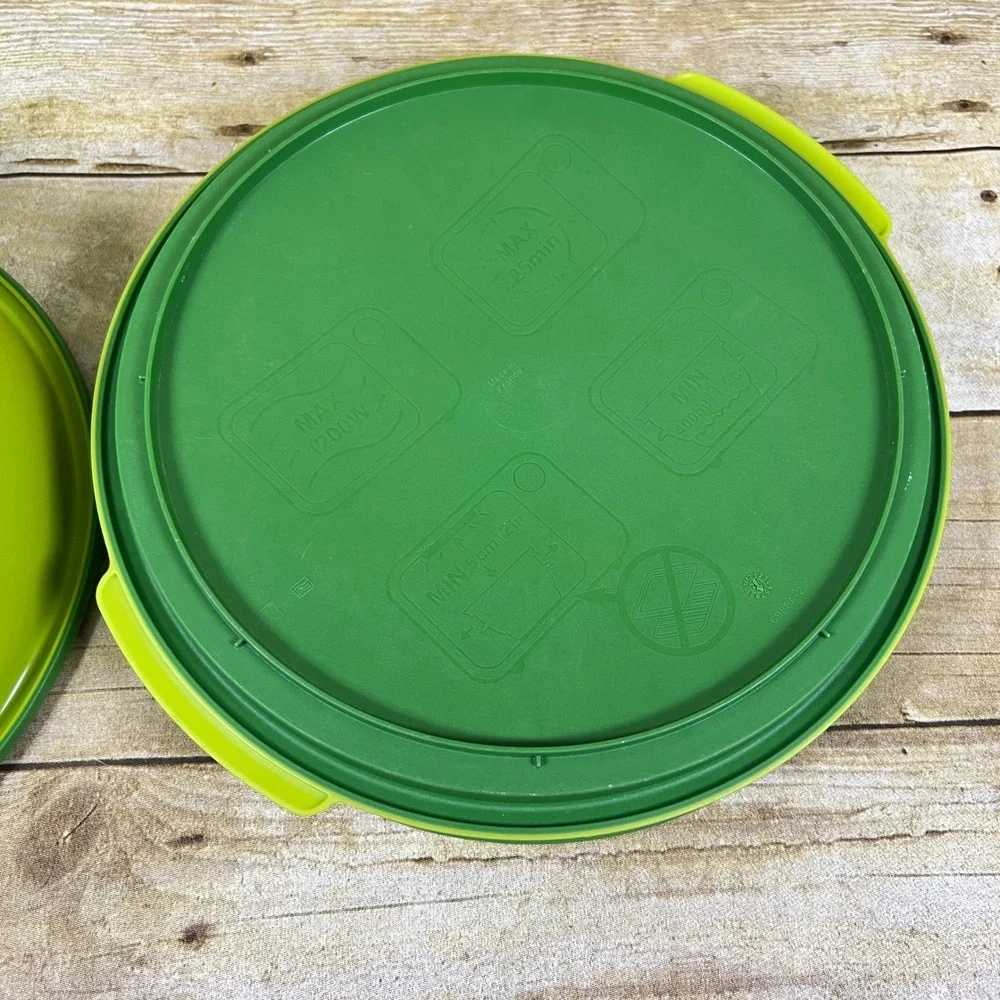 Tupperware Smart Steamer Microwave Multi Cooker 4- Piece Set Green Yellow